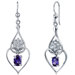 Illuminating Hearts 2.00 Carats Alexandrite Oval Cut Dangle Cubic Zirconia Earrings in Sterling Silver