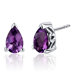 1.50 Carats Gemstone Pear Shape Basket Style Stud Earrings in Sterling Silver