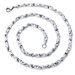 Men's 22 inch Diamond Cut Spiral Link Stainless Steel Necklace