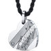 Heart of Music Stainless Steel Musical Note Heart Pendant with Black Rope Necklace