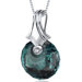 Spherical Cut 22.00 Carat Alexandrite Necklace in Sterling Silver