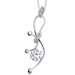 Captivating Splendor Designer Inspired Bridal Style Solitaire Cubic Zirconia Pendant Necklace in Sterling Silver