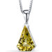 Chevron Cut 6.75 Carats Lemon Quartz Pendant in Sterling Silver