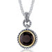 Portuguese Cut 4.75 Carats Garnet Twisted Cable Pendant in Sterling Silver