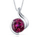 Stunning Sophistication 2.75 Carats Round Shape Ruby Pendant in Sterling Silver