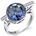 Double Checkerboard Cut 7.00 Carats Ring in Sterling Silver