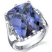 Royal Marvel 16.00 Carats Radiant Cut Ring in Sterling Silver