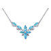Full Body 5.25 carats Marquise Shape Swiss Blue Topaz Multi-Gemstone Necklace in Sterling Silver