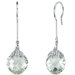Double Sided Checkerboard Cut Gemstone Dangle Earrings