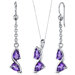 Pear Shape Gemstone Artistic Pendant Earrings Set