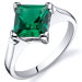 Striking 1.50 Carats Princess Cut Amethyst Emerald Ring
