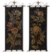Floral Leather Wall Tapestries (Set of 2)