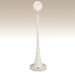 European Single White Globe Plug-In Outdoor Lantern