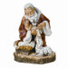 Kneeling Santa Figurine in Bark