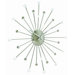 Starburst Wall Clock in Shiny Silvertone