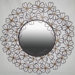 Wall Mirror with Goldtone Flowers