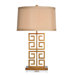 Golden Glamour 1 Light Greek Key Table Lamp