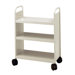 Library Book Truck with 3 Flat Shelves