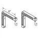 2 Wall Mount Brackets for Projection Screens