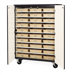 66" H Mobile Storage Cabinet with 30 Tote Trays