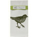 Organic Wood Thrush Block Print Tea Towel