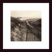 Dune Fence Wood Framed Art Print