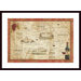 Wine Map Wood Framed Art Print