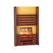 Wooden Two Pocket Magazine Rack with Front Slats