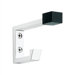 Aluminum Base Coat/Hat Hook 2" H with Door-Stop Tip
