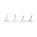 Four Hook Extruded Aluminum Coat Rack 5" H