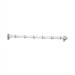 Aluminum Coat Rack with 6 Sliding Hooks
