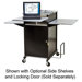 Presentation Cart, w/CPU Holder, 18"x30"x47-1/2", Gray/Black