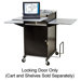 Locking Door, f/ Presentation Cart, 18"x1/2"x39", Black