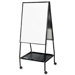 Double-Sided Magnetic Easel, 28-3/4"x27"x59-1/2", Black Frame