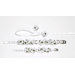 White Ribbon 5' Dog Leash with Petal Flower Rosettes and Pearls