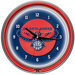 nBA Chrome Double Ring Neon Clock