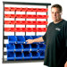 Floor Bin Rack with 47 Bins