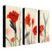 Poppies by Sheila Golden Canvas Art (Set of 3)