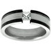 Tension-set Cubic Zirconia Band Ring