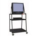 44" H Wide Body Steel AV Cart