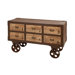 Metal Wood Cabinet Cart