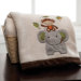 Jungle Walk Embroidered Boa Blanket