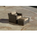 Resort Deep Seating Chair in Espresso Rattan