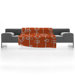 Rachael Taylor Contemporary Orange Fleece Throw Blanket