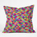 Bianca Green Polyester In Love with Triangles Indoor/Outdoor Throw Pillow