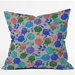 Bianca Green Roses Throw Pillow