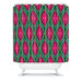 Wagner Campelo Ikat Leaves Shower Curtain