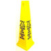 Tall Caution Sign Cone in English
