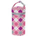 Insulated Bottle Bag in Pink Argyle