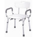 Molded Shower Bench with Arms and Back